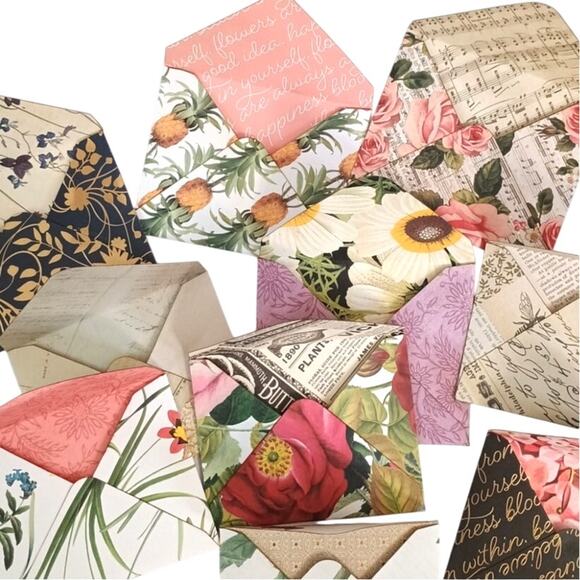 Junk Journal Craft Envelopes – Vintage Paper Pad Prints (Set of 10) - Picture 3 of 8
